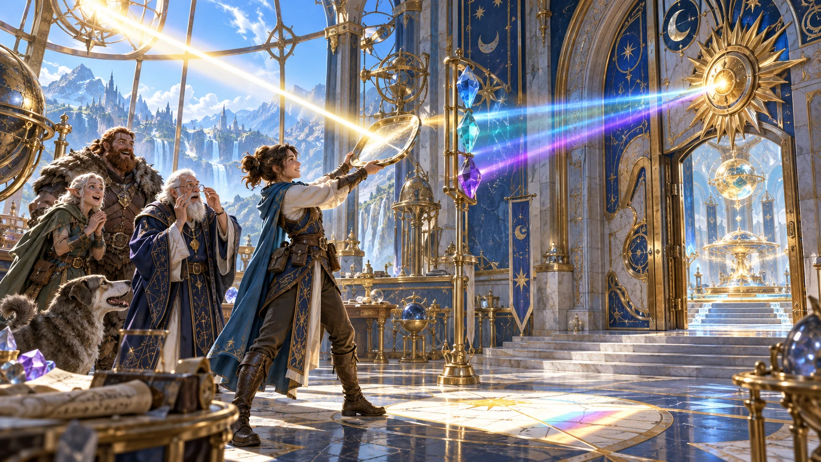 A fantasy scene shows observable proof of an established successful result